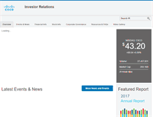 Tablet Screenshot of investor.cisco.com