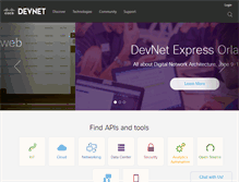 Tablet Screenshot of developer.cisco.com