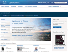 Tablet Screenshot of communities.cisco.com